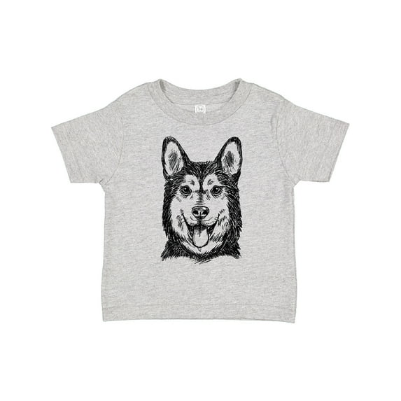 Inktastic Siberian Husky Sketch Portrait Boys or Girls Toddler T-Shirt