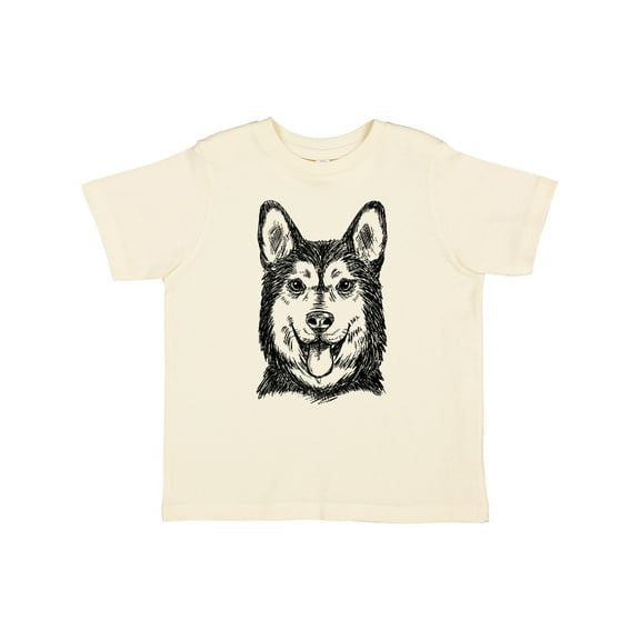 Inktastic Siberian Husky Sketch Portrait Boys or Girls Toddler T-Shirt