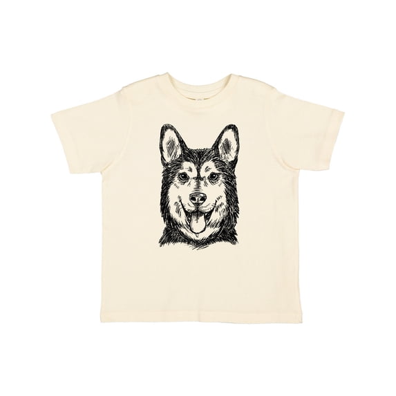 Inktastic Siberian Husky Sketch Portrait Boys or Girls Toddler T-Shirt