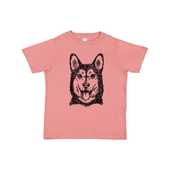 Inktastic Siberian Husky Sketch Portrait Boys or Girls Toddler T-Shirt