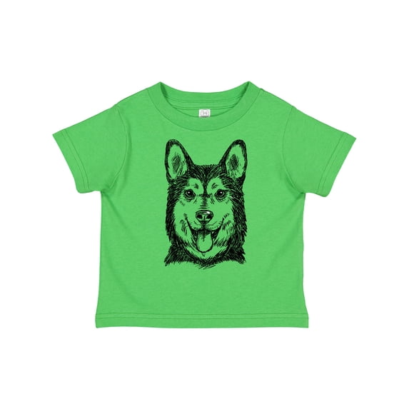 Inktastic Siberian Husky Sketch Portrait Boys or Girls Toddler T-Shirt