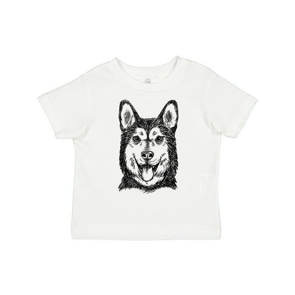 Inktastic Siberian Husky Sketch Portrait Boys or Girls Toddler T-Shirt