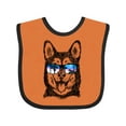 thumbnail image 1 of Inktastic Siberian Husky Sketch Portrait with Sunglasses Boys or Girls Baby Bib, 1 of 4