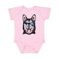 thumbnail image 1 of Inktastic Siberian Husky Sketch Portrait with Sunglasses Boys or Girls Baby Bodysuit, 1 of 5