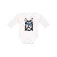thumbnail image 1 of Inktastic Siberian Husky Sketch Portrait with Sunglasses Boys or Girls Long Sleeve Baby Bodysuit, 1 of 5