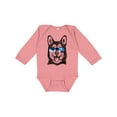 thumbnail image 1 of Inktastic Siberian Husky Sketch Portrait with Sunglasses Boys or Girls Long Sleeve Baby Bodysuit, 1 of 5
