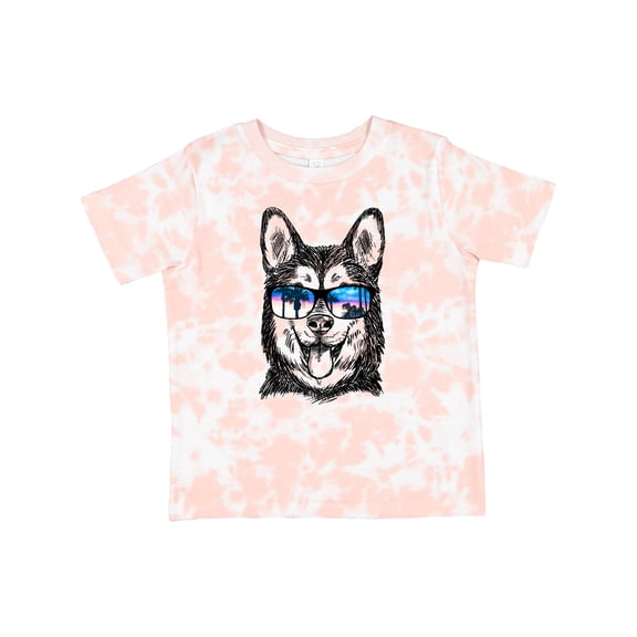 Inktastic Siberian Husky Sketch Portrait with Sunglasses Boys or Girls Toddler T-Shirt