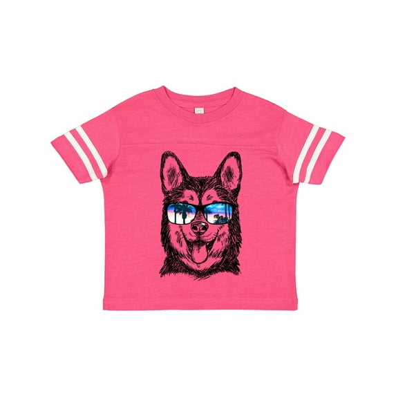 Inktastic Siberian Husky Sketch Portrait with Sunglasses Boys or Girls Toddler T-Shirt