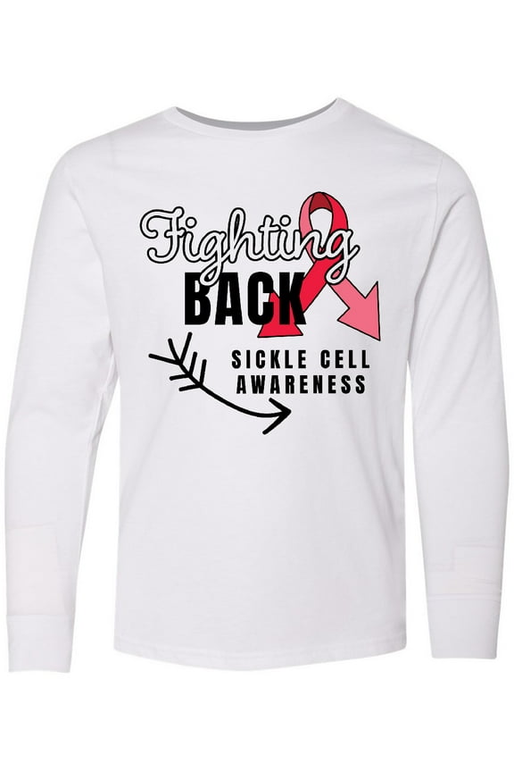 Sickle Cell Awareness Fighting Back Long Sleeve Youth T-Shirt