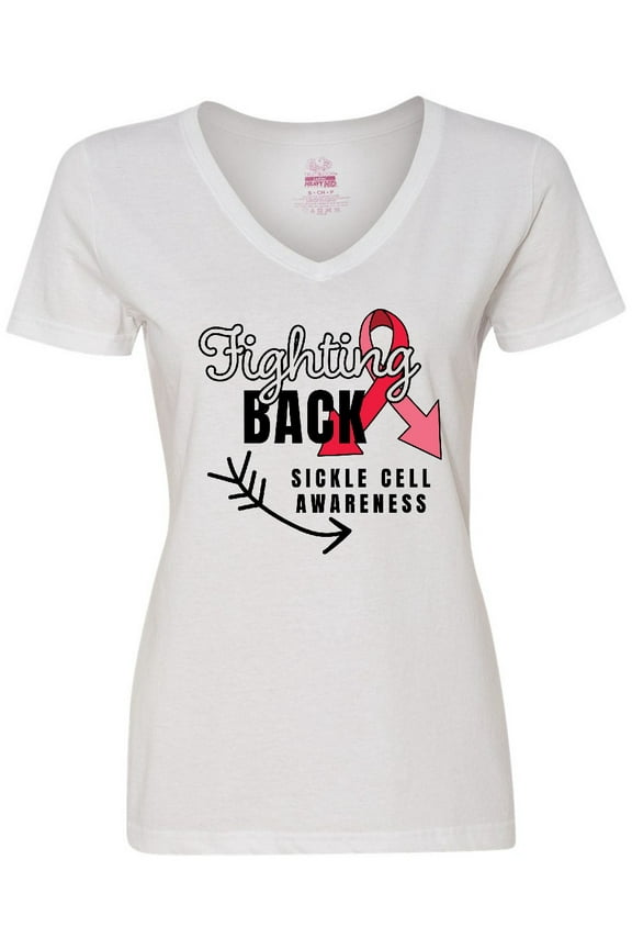 Sickle Cell Awareness Fighting Back Women's V-Neck T-Shirt