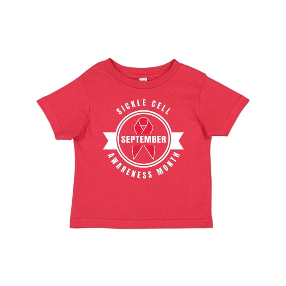Inktastic Sickle Cell Awareness Month September with Red Ribbon Boys or Girls Baby T-Shirt