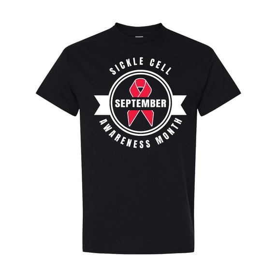 Inktastic Sickle Cell Awareness Month September with Red Ribbon T-Shirt