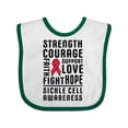 thumbnail image 1 of Inktastic Sickle Cell Awareness Strength Courage and Support Boys or Girls Baby Bib, 1 of 4
