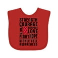 thumbnail image 1 of Inktastic Sickle Cell Awareness Strength Courage and Support Boys or Girls Baby Bib, 1 of 4
