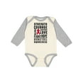 thumbnail image 1 of Inktastic Sickle Cell Awareness Strength Courage and Support Boys or Girls Long Sleeve Baby Bodysuit, 1 of 5
