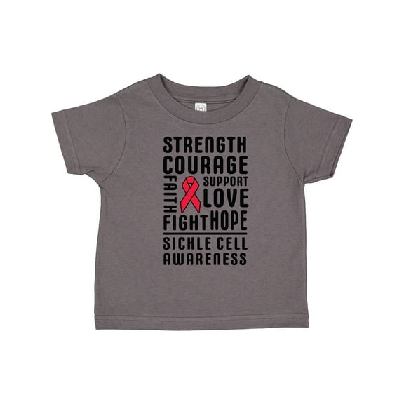 Inktastic Sickle Cell Awareness Strength Courage and Support Boys or Girls Toddler T-Shirt