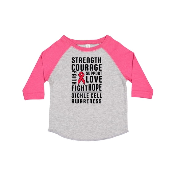 Inktastic Sickle Cell Awareness Strength Courage and Support Boys or Girls Toddler T-Shirt