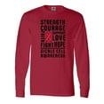 thumbnail image 1 of Inktastic Sickle Cell Awareness Strength Courage and Support Long Sleeve T-Shirt, 1 of 5