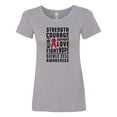 thumbnail image 1 of Inktastic Sickle Cell Awareness Strength Courage and Support Women's T-Shirt, 1 of 5