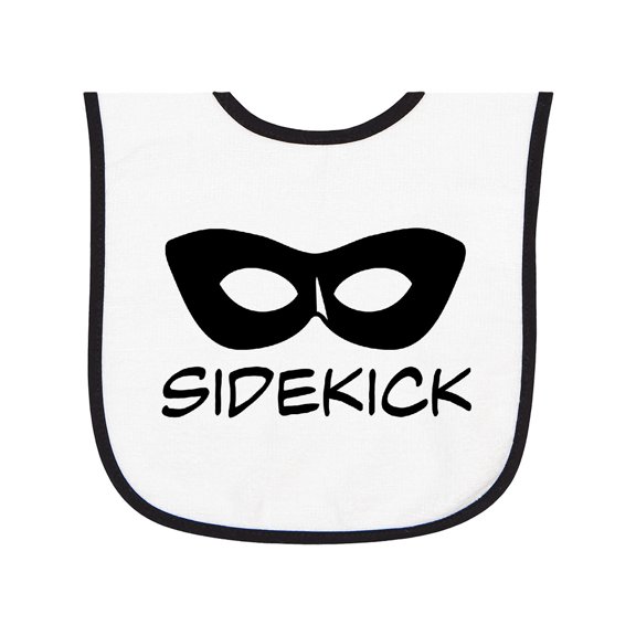Inktastic Sidekick Kids Superhero Mask Baby Terry Cloth Bib