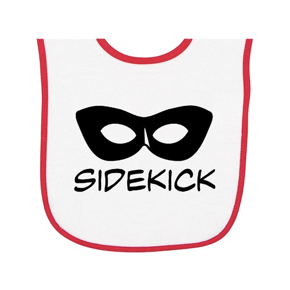 Inktastic Sidekick Kids Superhero Mask Baby Terry Cloth Bib