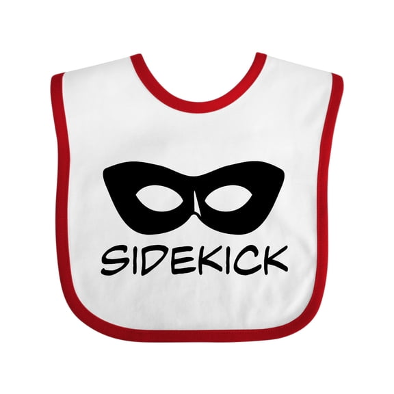 Inktastic Sidekick Kids Superhero Mask Boys or Girls Baby Bib
