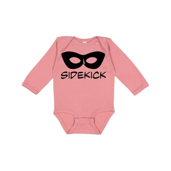 Inktastic Sidekick Kids Superhero Mask Boys or Girls Long Sleeve Baby Bodysuit