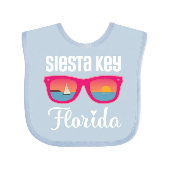 Inktastic Siesta Key Florida Beach Trip Girls Baby Bib