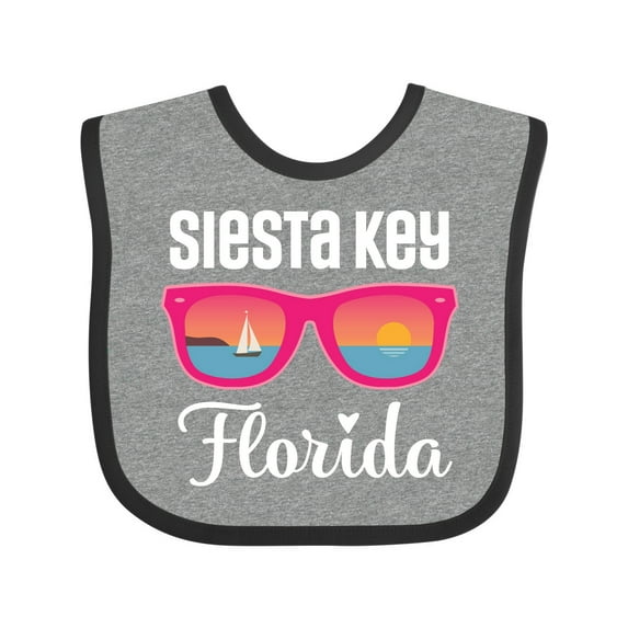 Inktastic Siesta Key Florida Beach Trip Girls Baby Bib