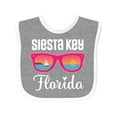 thumbnail image 1 of Inktastic Siesta Key Florida Beach Trip Girls Baby Bib, 1 of 4
