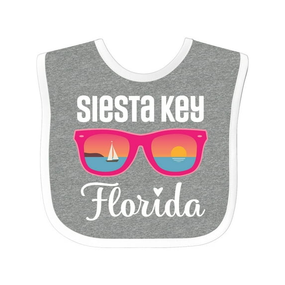 Inktastic Siesta Key Florida Beach Trip Girls Baby Bib