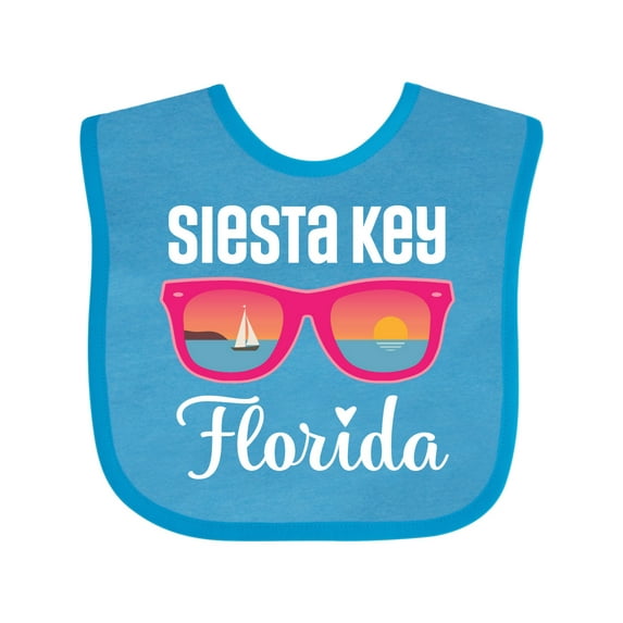 Inktastic Siesta Key Florida Beach Trip Girls Baby Bib