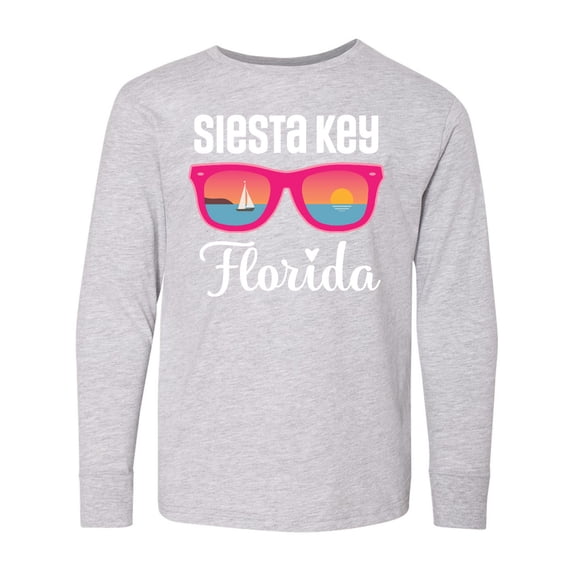 Inktastic Siesta Key Florida Beach Trip Long Sleeve Youth T-Shirt