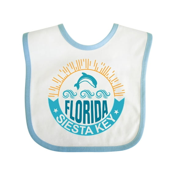 Inktastic Siesta Key Florida Beach Vacation Boys or Girls Baby Bib