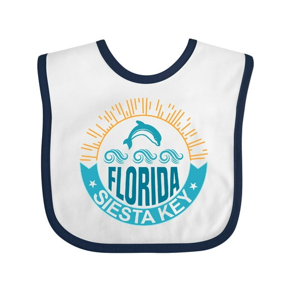 Inktastic Siesta Key Florida Beach Vacation Boys or Girls Baby Bib