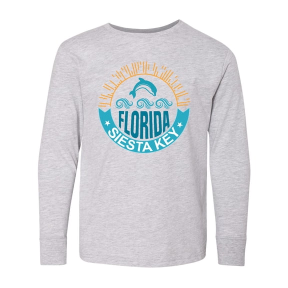 Inktastic Siesta Key Florida Beach Vacation Long Sleeve Youth T-Shirt