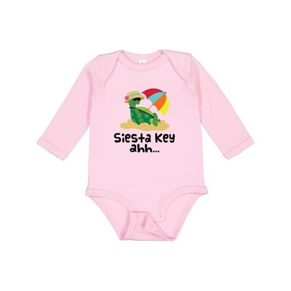 Inktastic Siesta Key Florida Summer Vacation Girls Long Sleeve Baby Bodysuit