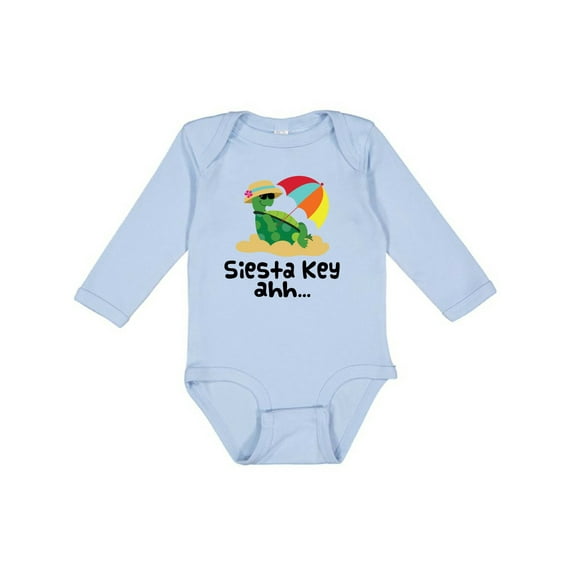 Inktastic Siesta Key Florida Summer Vacation Girls Long Sleeve Baby Bodysuit