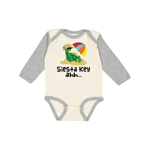 Inktastic Siesta Key Florida Summer Vacation Girls Long Sleeve Baby Bodysuit