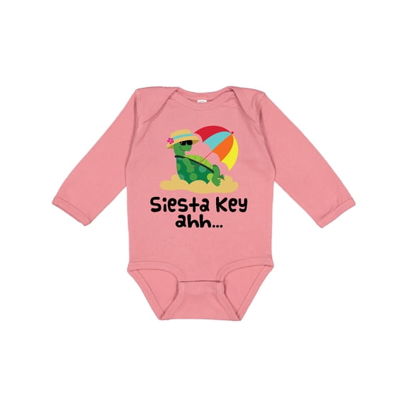 Inktastic Siesta Key Florida Summer Vacation Girls Long Sleeve Baby Bodysuit