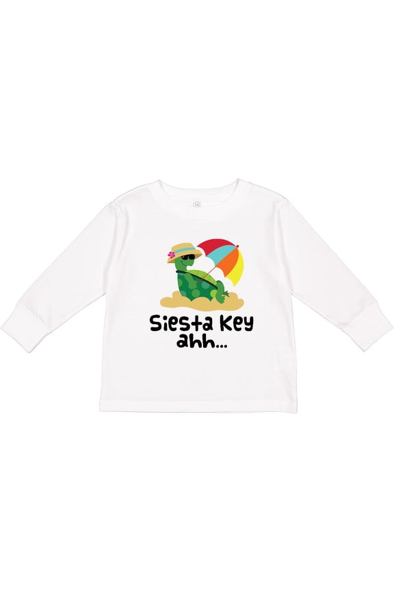 Siesta Key Florida Summer Vacation Girls Long Sleeve Toddler T-Shirt