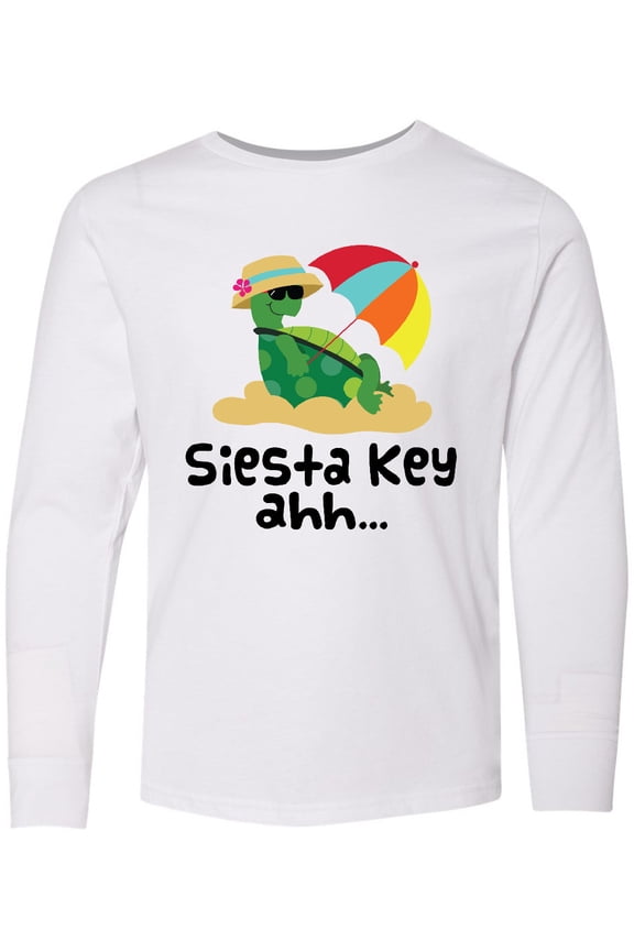 Siesta Key Florida Summer Vacation Long Sleeve Youth T-Shirt