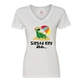 thumbnail image 1 of Inktastic Siesta Key Florida Summer Vacation Women's V-Neck T-Shirt, 1 of 5