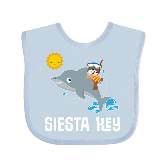 Inktastic Siesta Key Florida Vacation Boys or Girls Baby Bib