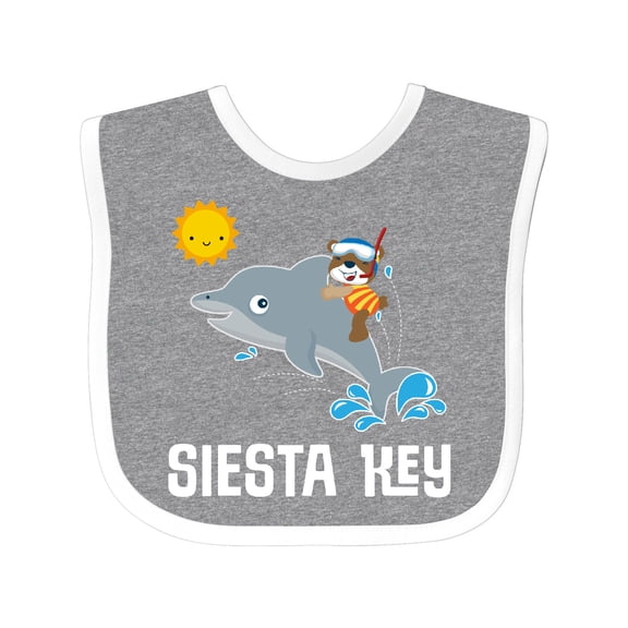 Inktastic Siesta Key Florida Vacation Boys or Girls Baby Bib