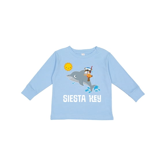Inktastic Siesta Key Florida Vacation Boys or Girls Long Sleeve Toddler T-Shirt