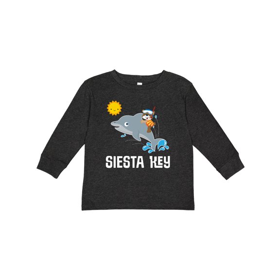 Inktastic Siesta Key Florida Vacation Boys or Girls Long Sleeve Toddler T-Shirt