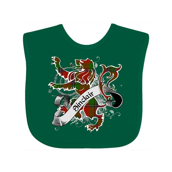 Inktastic Sinclair Tartan Lion Boys or Girls Baby Bib
