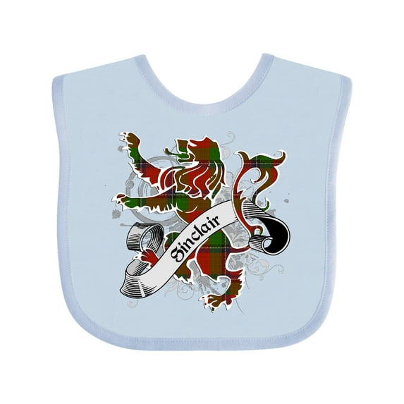 Inktastic Sinclair Tartan Lion Boys or Girls Baby Bib
