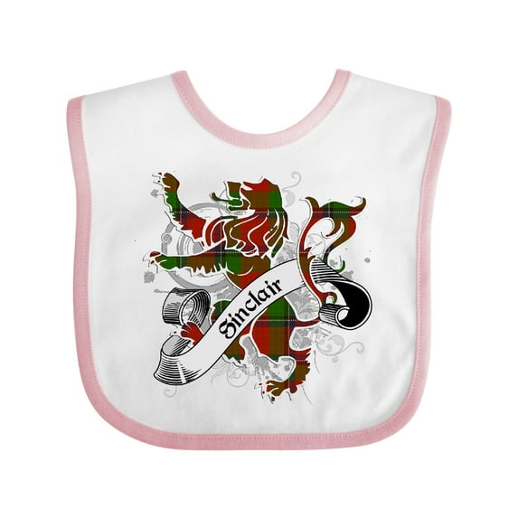 Inktastic Sinclair Tartan Lion Boys or Girls Baby Bib